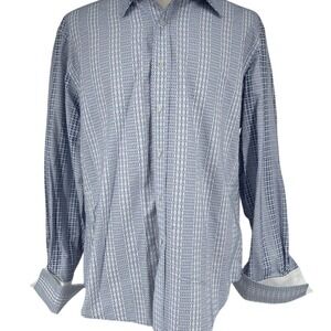 Robert Graham Men's XL Blue‎ Geometric Shirt Flip French Cuffs